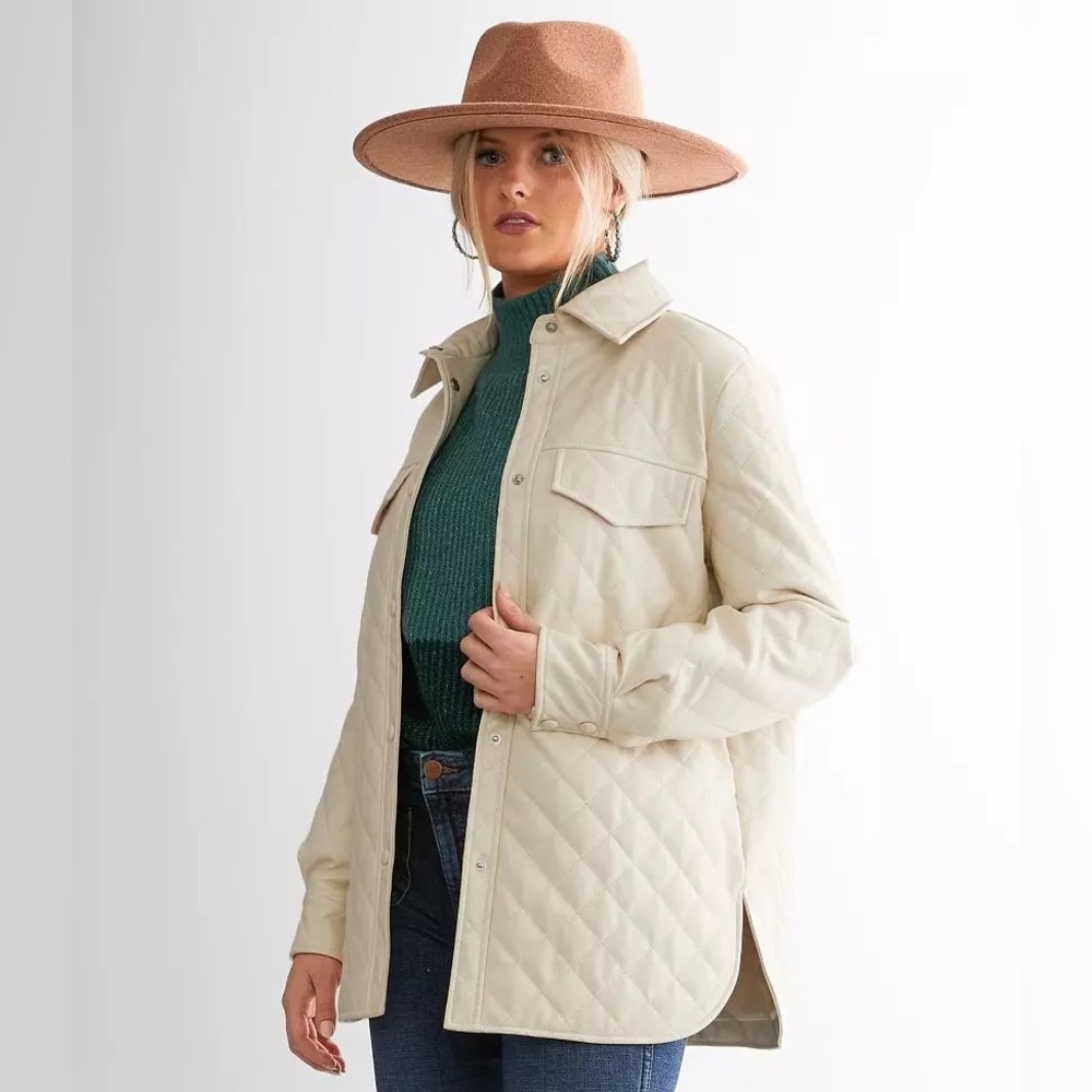 ❤️BKE Women's Tan Quilted Utility Jacket